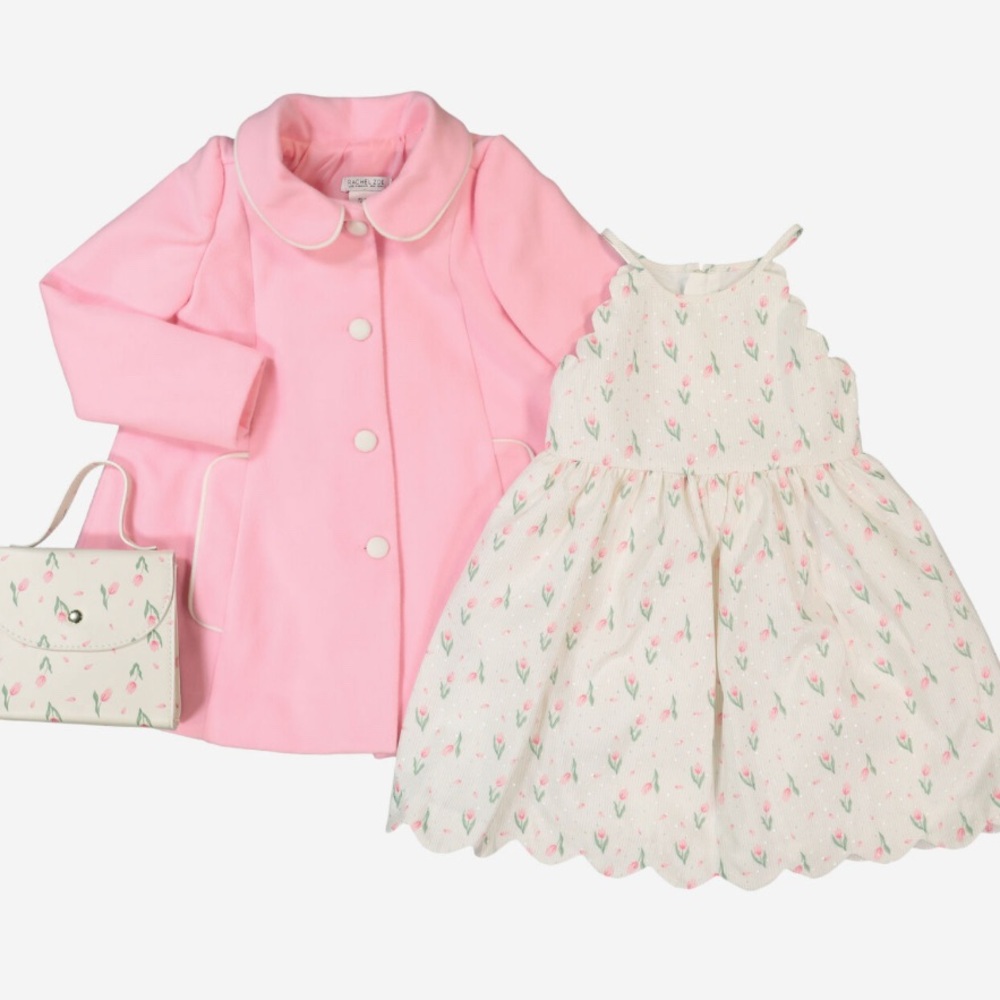 Rachel Zoe Pink Kids Pea Coat